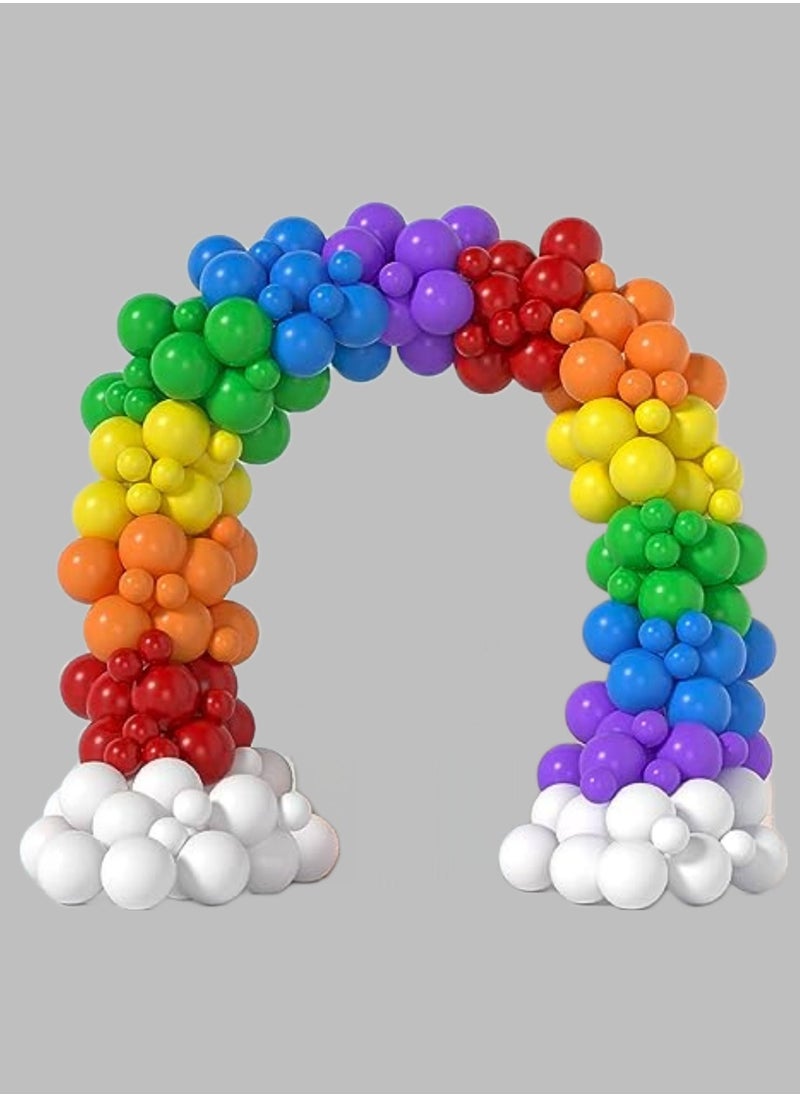 Boxwoods Rainbow Balloons Garland Arch Kit, 170 pcs For Multicolor Birthday Picnic Or Pool Party Decoration  - Image 1