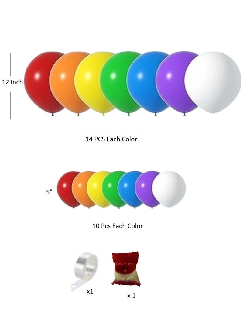 Boxwoods Rainbow Balloons Garland Arch Kit, 170 pcs For Multicolor Birthday Picnic Or Pool Party Decoration  - Image 2