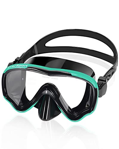 EverSport Swim Goggles Adult with Nose Cover for Women Men No Leak, Anti-Fog Clear Wide View Diving Mask Open Water Pool Swimming Goggles Silicone Shower Goggles Youth Snorkel Junior Nose Goggles - Image 1