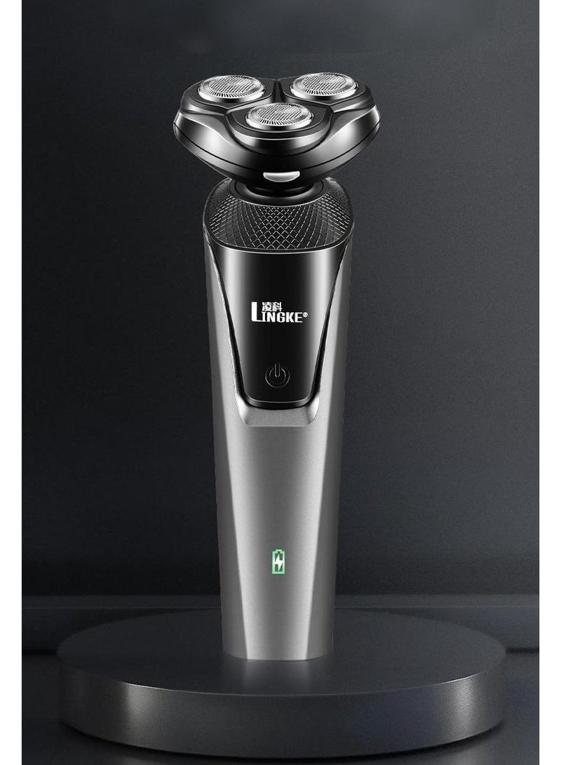 LINGKE Electric Razor for Men, 3-Blade Rotary Shaver, Rechargeable Wet & Dry Shaving System - Image 2
