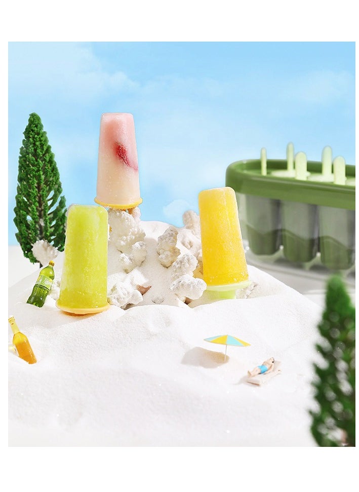 ROEIEIS - 8 Pcs Silicone Popsicle Molds with Sticks & Drip Guards, BPA-Free, Reusable & Easy Release Ice Pop Maker - Image 1