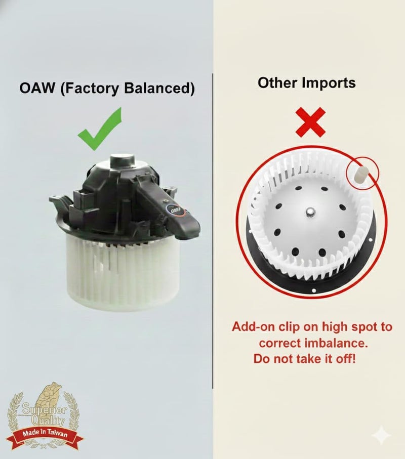 OAW 100-F099 Front HVAC Blower Motor for 1999-2007 Ford F250 F350 F450 F550 Super Duty - Image 3