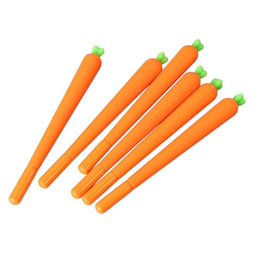 Halloluck 24 Pcs Carrot Gel Ink Pen Cute Silicone Roller Ball Pen for Office Supplies,Drawing Pen Gifts Stationery Supplies - Image 1