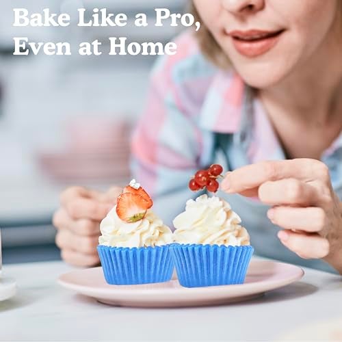 Regency Wraps Greaseproof Professional Grade Baking Cups, Pack of 40, Standard Liners, Light Blue Solid, for Cupcakes, Muffins, Candy, Non Stick - Image 3