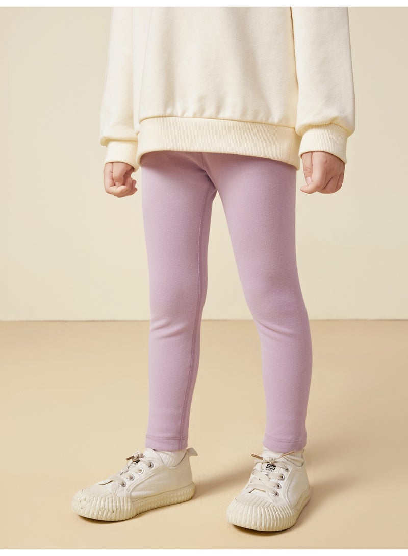 mini bala Girls Kid Premium Soft Stretchy Leggings, Skin-Friendly, Breathable, Elastic Waistband for Comfort, Ideal for Daily Wear, School, Playdates Children's Casual Must-Have Bottoms - Image 2