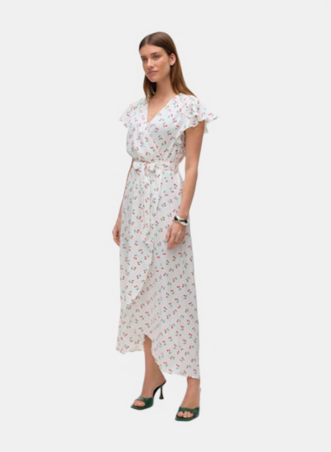 VERO MODA VERO MODA Womens Page S/L Long Wrap Dress  - Image 2