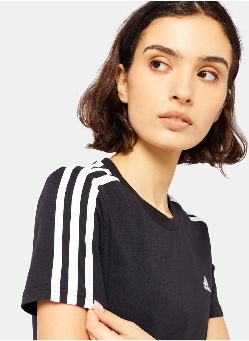 Adidas - Essentials Slim Fit 3-Stripes T-Shirt - Image 1