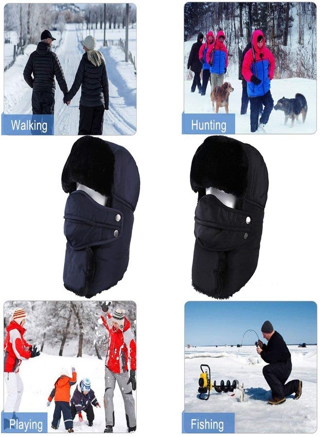 HIVER Combo of Winter Balaclavas with touchscreen Waterproof Gloves for Women,Winter trekking, Hiking, Cold Weather Travels (X-Large, Blue) - Image 3