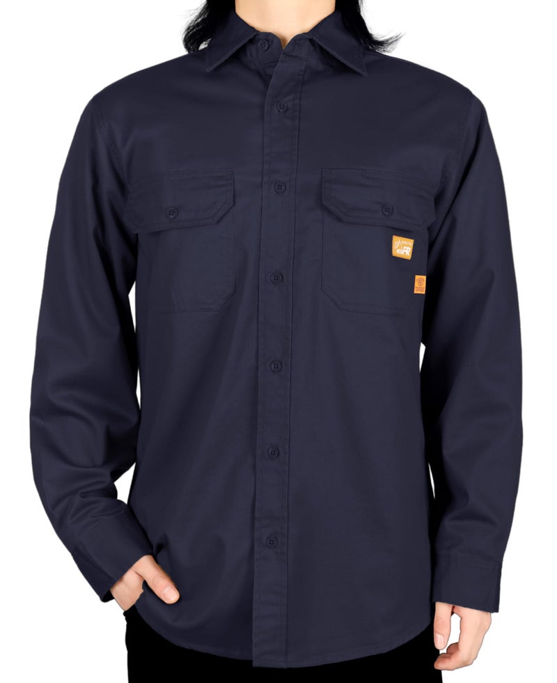 Titicaca FR Shirt Flame Resistant Work Shirt Men's Cotton 7.5oz Navy Welding Shirt