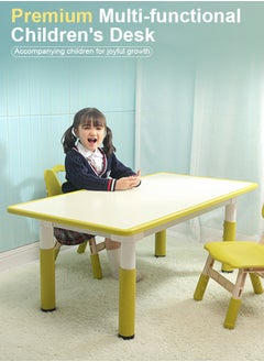 Perfii Adjustable Kids Table, 46cm to 58cm Height Adjustable Toddler Desk for Ages 3-8, Suitable for Classroom, Daycares and Home Learning, Eating  - Image 2