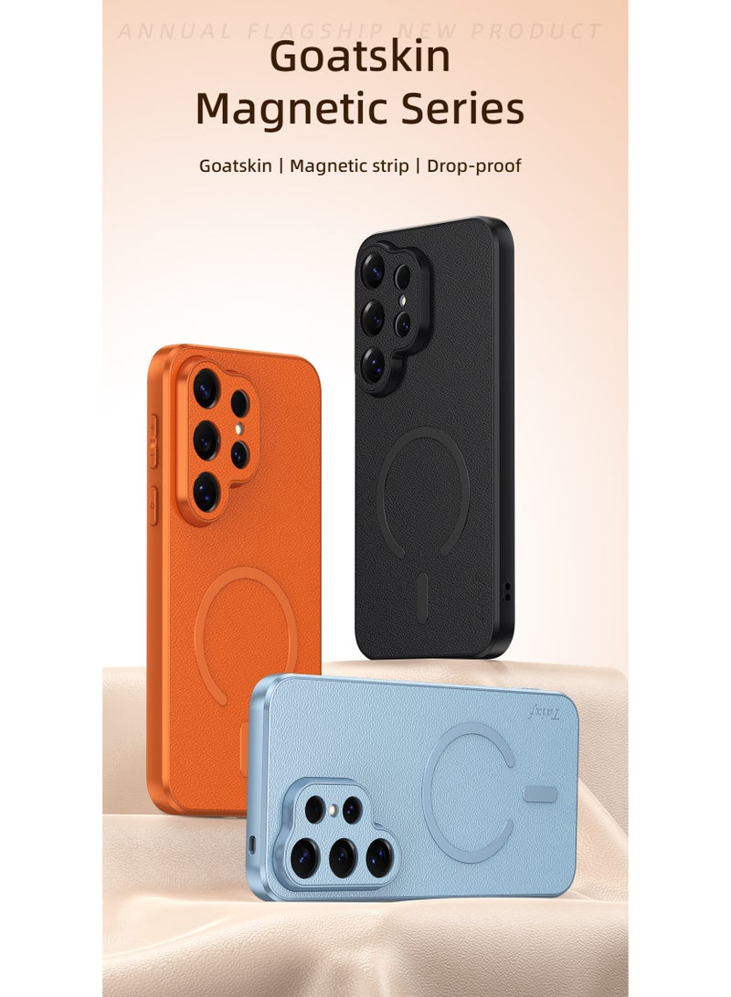Samsung Galaxy S26 Ultra 5G Phone Case, Magnetic, MagSafe Compatible, Shockproof, Orange - Image 3