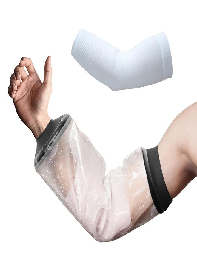 KEEFITT PICC Line Shower Cover, Waterproof PICC Line Cover for Upper Arm, Adult PICC Line Shower Sleeve for Chemotherapy Shower, Arm cast Shower Cover for Upper Arm Wound, Bandage Dressing Protection - Image 1
