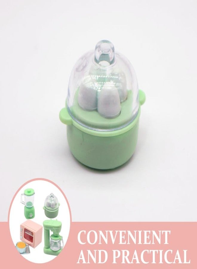 Vicasky Mini Kitchen Dollhouse Accessories Set: 1:12 Scale Oven Coffee Maker Blender Juicer Cheese Cake & Egg Cooker for Dollhouse Kitchen Decor Pretend Play for Kid Toddler Microwave Breakfast - Image 3