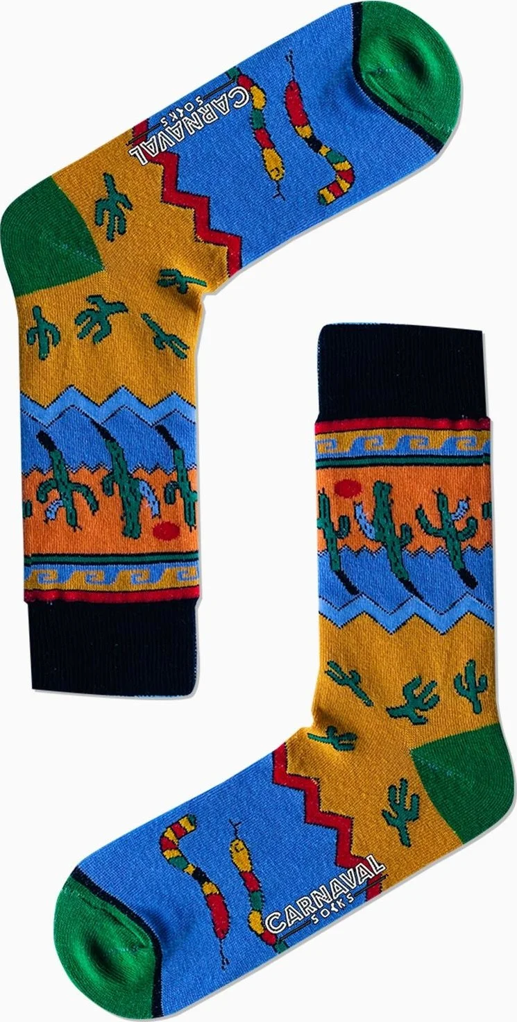 كارنافال سوكس Cactus Wild West Pattern Colorful Men's Socks