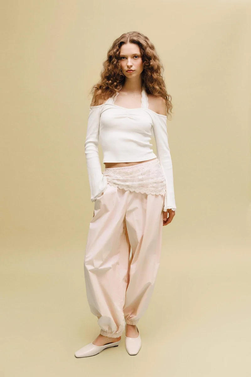DeFacto Fitted Halter Neck Ribbed Camisole T-Shirt