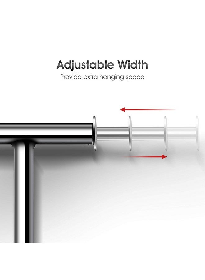 Simple Trending حامل ملابس قياسي بسيط وعصري، منظم ملابس متحرك على عجلات لتعليق الملابس، كروم - Image 3