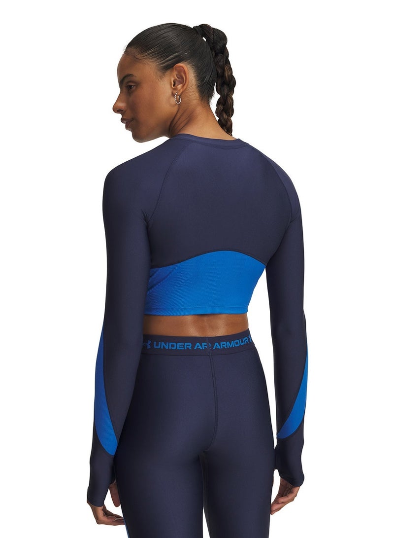 UNDER ARMOUR 1/4 heatgear ribbed zip t-shirt - Image 2