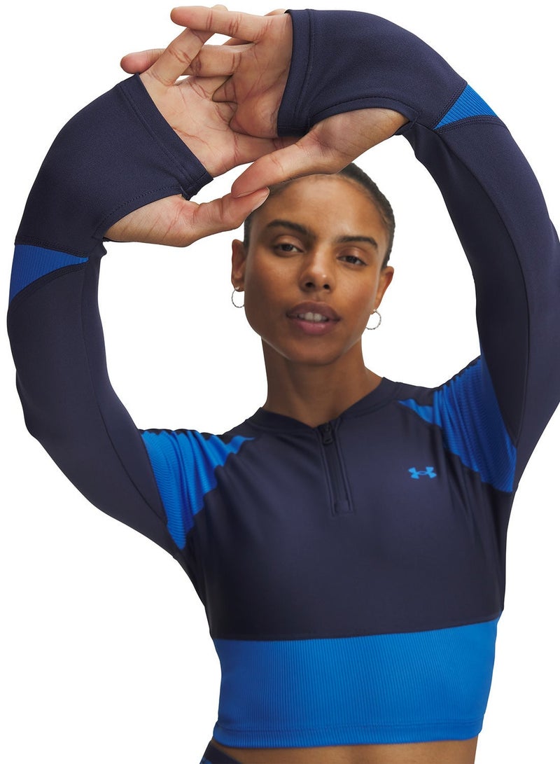 UNDER ARMOUR 1/4 heatgear ribbed zip t-shirt - Image 3
