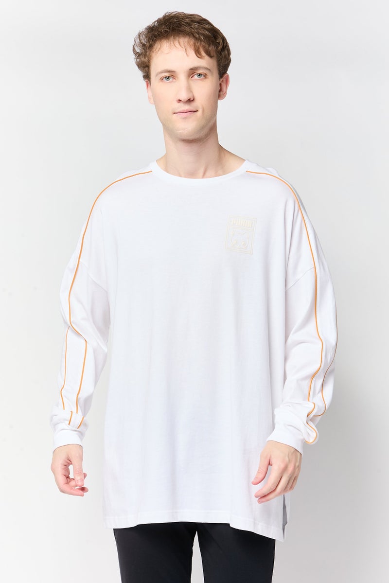 PUMA Men Sportswear Fit Long Sleeve Outdoor Sweatshirt White - Image 1