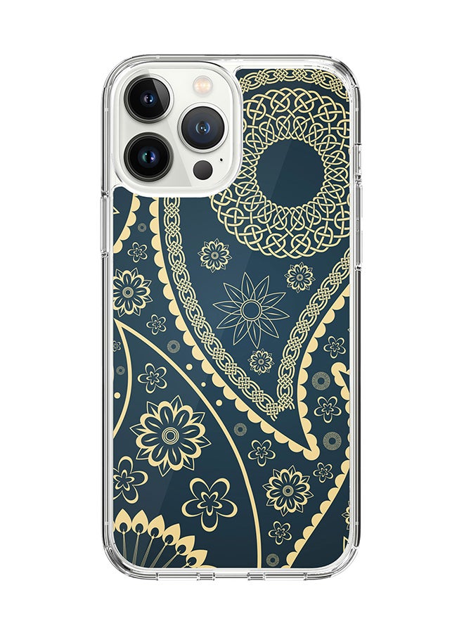 Classic Clear for Apple iPhone 14 Pro Max Case Hybrid Soft Cover Flexible Edges Anti Drop TPU PC Gel Thin Transparent Cover - Indian Nights Full Print