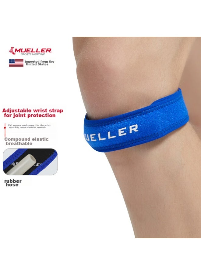 Mueller Mueller Jump Knee Patellar Tendon Compression Band Sports Knee Brace Patellar Strap For Running, Hiking, Table Tennis, One Size Fits All, Blue, For Men And Women - Image 2