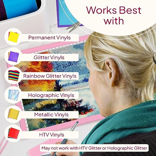 iVyne Rechargeable A4 Light Pad for Tracing & Weeding - LED Light Board for Weeding Vinyl - for Cricut Vinyl Weeding Tools - Ultra-Thin & Portable - Perfect for Artists & Crafters - Pink - Image 3