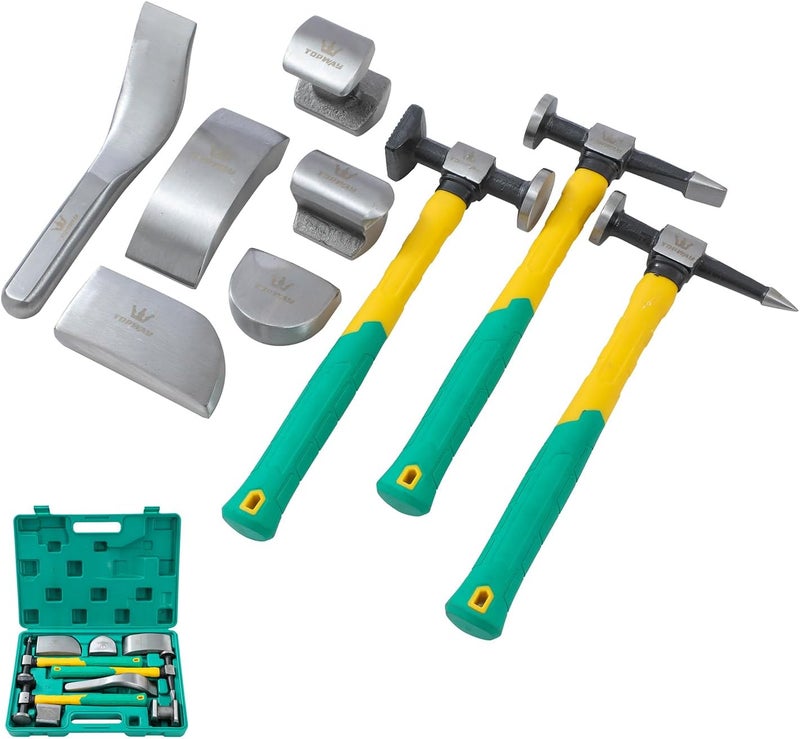 TOPWAY 9-Piece Professional Auto Body Panel Dent Repair Tool Set - Image 1
