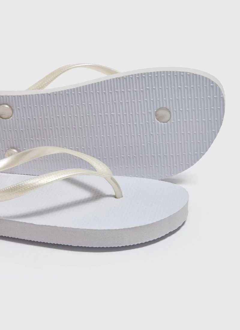 Matalan White Flip Flops
