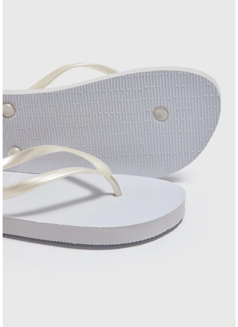 Matalan White Flip Flops