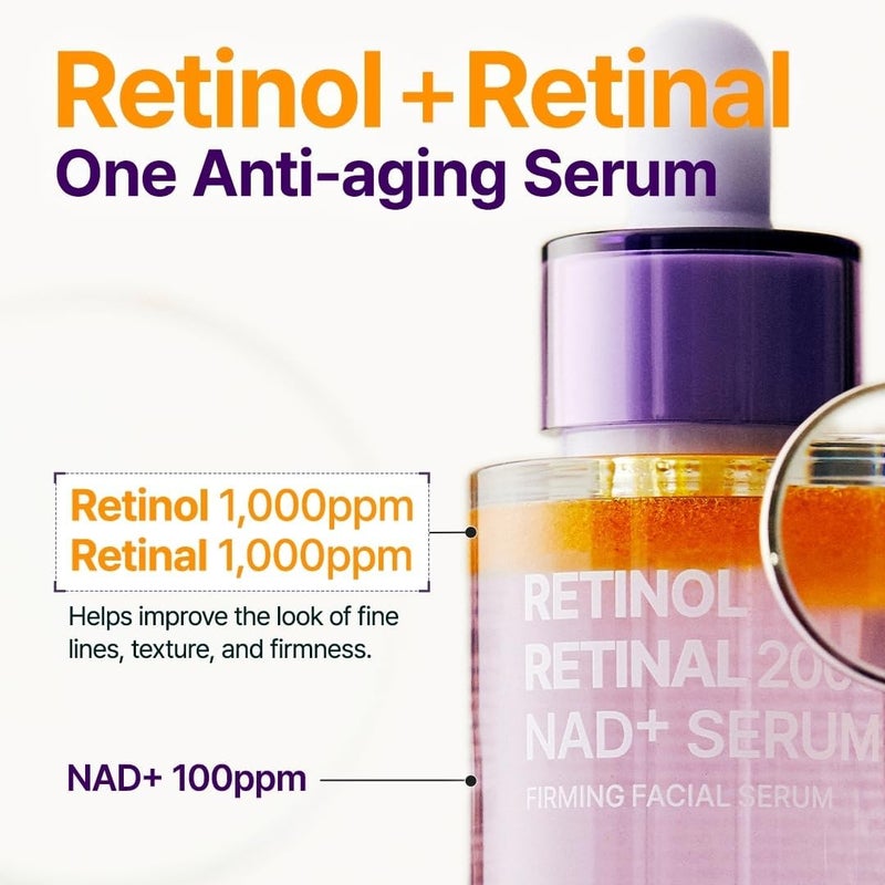 PURITO Retinol + Retinal Serum with NAD, Shake-Activated PM Firming Booster Night Serum, 2000ppm Dual Retinoids, Helps Improve Fine Lines, Wrinkles, Firmness & Uneven Skin, 30 ml, 1.01 fl.oz - Image 3