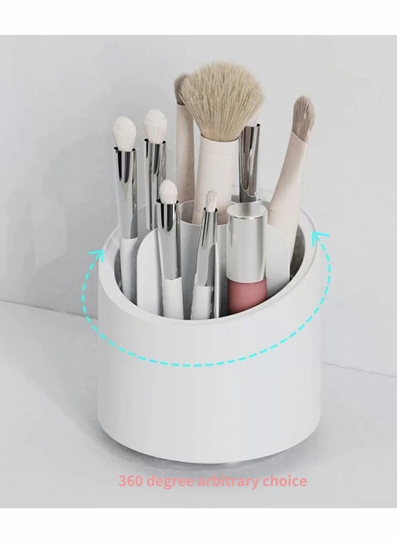 Generic - Makeup Brush Holder, 360 Rotating Makeup Organizer, Clear Makeup Display Cases Organizer for Vanity Organizers Brush Storage (Blue) - Image 1
