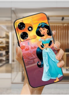 Protective Shockproof Case Cover For Infinix Hot 30 Play Jasmine cartoon princess castle Drawing