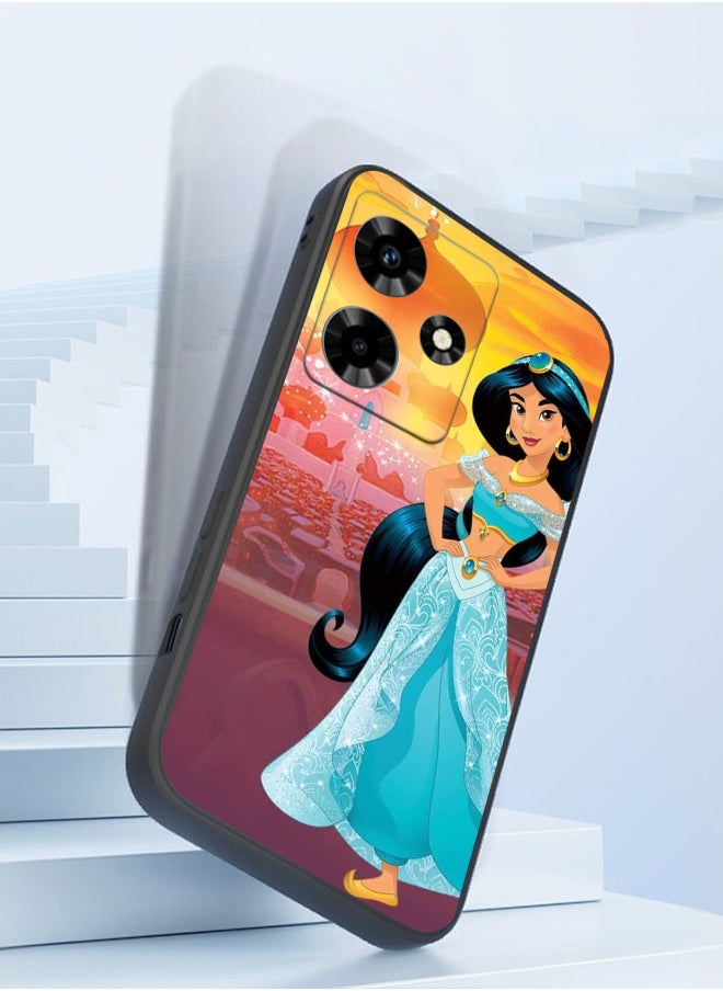 Generic - Protective Shockproof Case Cover For Infinix Hot 30 Play Jasmine cartoon princess castle Drawing - Image 1