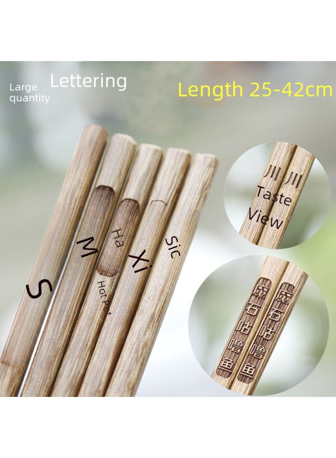 Lengthened Hot Pot Chopsticks Chicken Wing Wood Red Sandalwood Solid Wood Chopsticks Fried Noodles Fried Oil Stick Hot Pot Shop Special Non-slip-Color:Chicken Wing Wood-Specifications:32cm  - Image 3