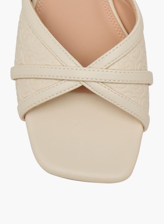 Celeste Women Monogram Embossed Sandals - Image 4