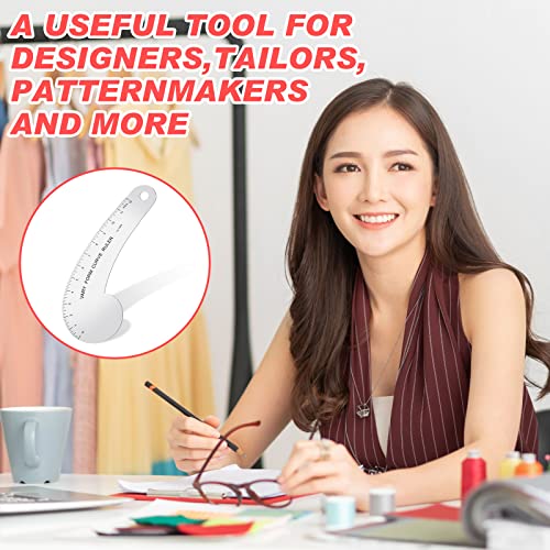 Youyole Vary Form Curve Ruler Solid Aluminum French Hip Curve Ruler for Measuring Sewing Design Making - Image 4