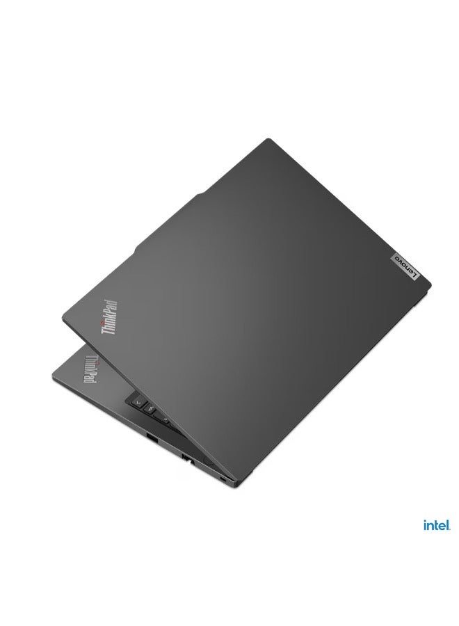لينوفو كمبيوتر محمول ثينك باد E14 الجيل الخامس مزود بشاشة IPS WUXGA مقاس 14 بوصة (1920x1200) ومعالج Intel Core i7-1355U/ذاكرة وصول عشوائي DDR4 سعة 8 جيجابايت/ SSD M.2/DOS (بدون Windows)/رسومات Intel Irix Xe/ الإنجليزية/العربية أسود جرافيت - Image 2