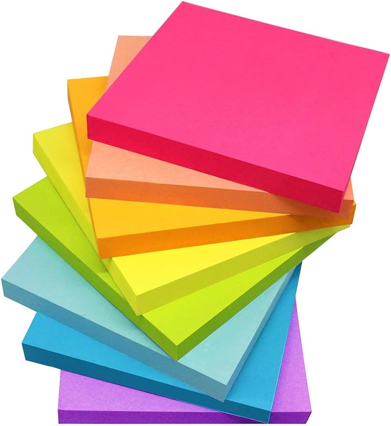 Vanpad Sticky Notes 3x3 Inches,Bright Colors Self-Stick Pads, Easy to Post for Home, Office, Notebook, 16 Pads/Pack - Image 1