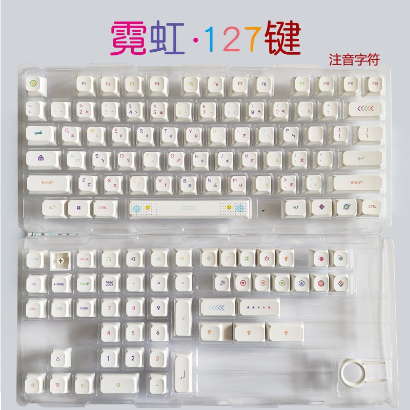 Neon Theme Xda/Thai/English/Korean/127 Key Full Set Of Thermal Sublimation Mechanical Keycap - Image 5