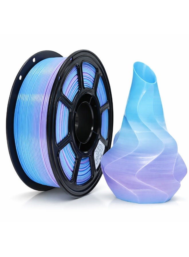 Mordely PETG 3D Printer Filament 1.75mm, Blue Purple Gradient Filament, ±0.03mm Dimensional Accuracy, Low Warping, Tangle-Free, Easy to Print, Strong Toughness, Smooth Feeding for FDM 3D Printers - Image 1