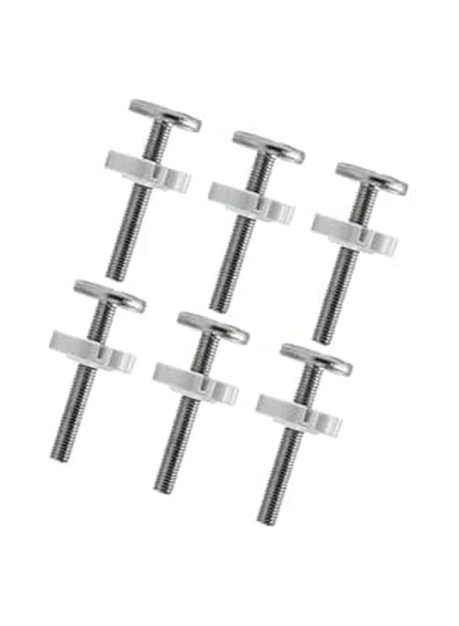 6Pcs Gate Extension Kit Threaded Spindle Rods Sturdy Plastic Metal Pet Door Parts - Image 1