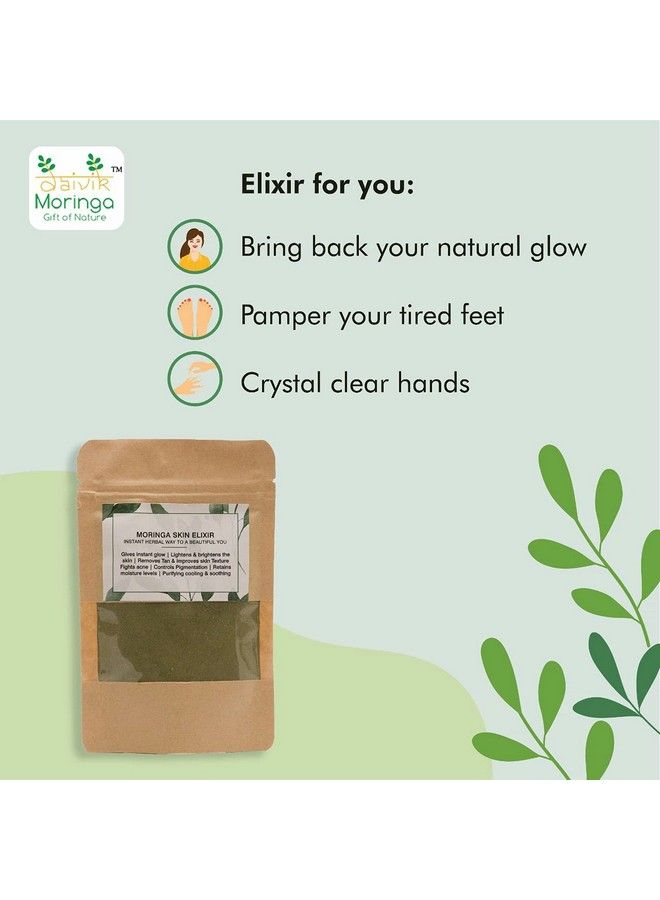DAIVIK MORINGA GIFT OF NATURE قناع وجه إكسير البشرة لعلاج حب الشباب، شيخوخة البشرة، إزالة السمرة والتصبغات 50 جرام - Image 4