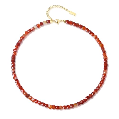 COAI Women's Crystal Necklace, Red Carnelian Necklace for Women - Image 1