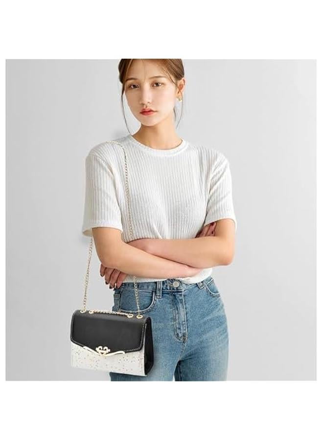 Excefore Small Crossbody Handbags, Fashion Over the Shoulder Bag, PU Leather Cross Body Phone Handbags, Suitable for Ladies & Girls (Black)  - Image 2