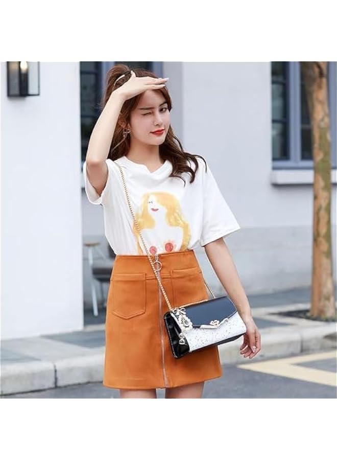 Excefore Small Crossbody Handbags, Fashion Over the Shoulder Bag, PU Leather Cross Body Phone Handbags, Suitable for Ladies & Girls (Black)  - Image 3