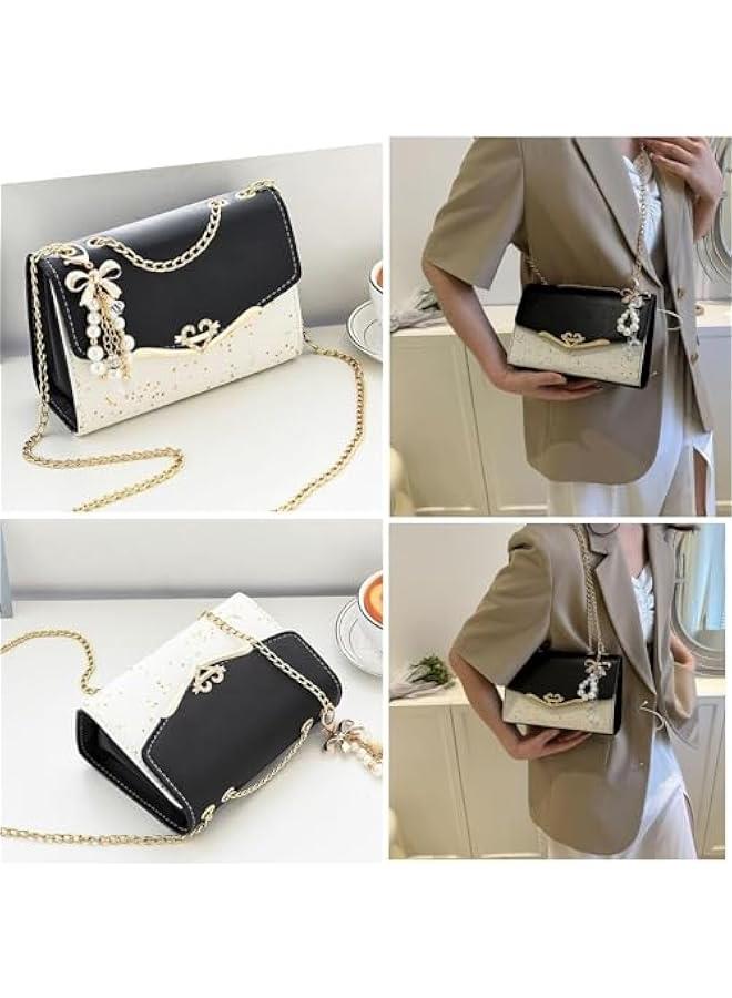 Excefore Small Crossbody Handbags, Fashion Over the Shoulder Bag, PU Leather Cross Body Phone Handbags, Suitable for Ladies & Girls (Black)  - Image 5