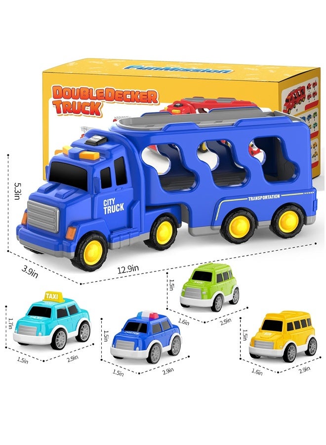 ألعاب شاحنة مدينة الأطفال الصغار للأطفال من 3 إلى 9 سنوات ， 5 في سيارة مركبة طاقة احتكاك واحدة لمدة 3 4 5 6 - Image 2