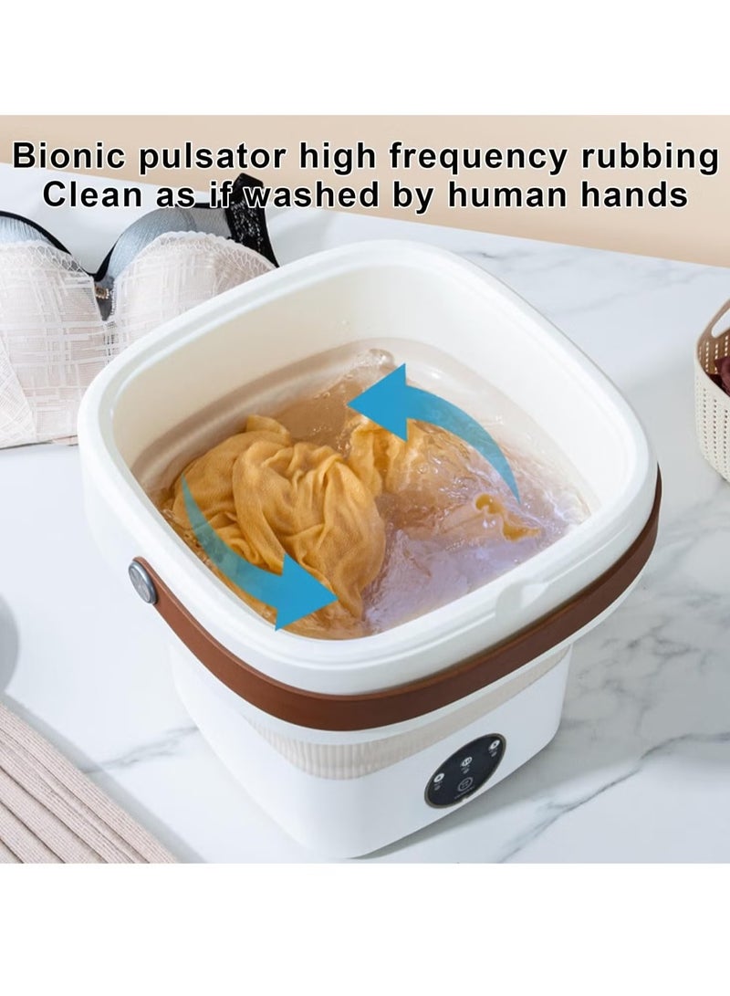 ELTRAZONE Foldable Portable Mini Washing Machine – 11L Compact Washer for Baby Clothes, Underwear, and Delicates – Lightweight, Travel-Friendly Laundry Solution for Dorm Rooms, Apartments, Camping, and Small Spaces – 40W Energy-Efficient Cleaning Power - Image 5
