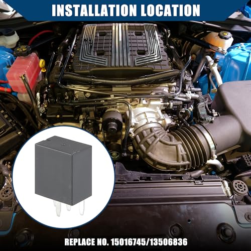 Hihaha No.15016745 / Headlamp/Multi-Purpose Relay for Buick Rainier 2004-2007 for Chevrolet SSR 2003-2006 / Headlight Fuse/Durable/Plastic / 1 Pc/Black - Image 2
