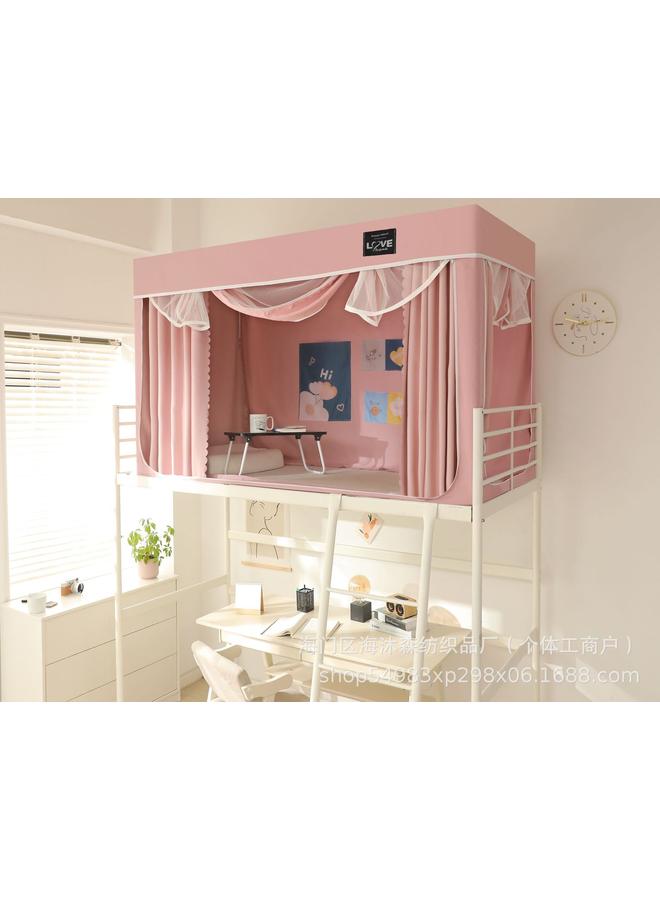 Bluejw 10Y Cross-border College Student Dormitory Mosquito Net Upper And Lower Bed Curtain Integrated Coating Shading Bed Curtain With Bracket Manufacturers - Image 1